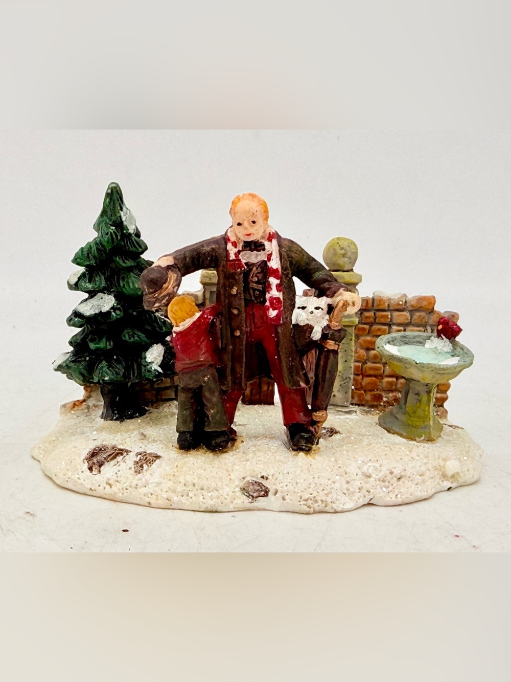 Holiday Village Figurine - The gift by Norman Rockwell - vintage Christmas decor